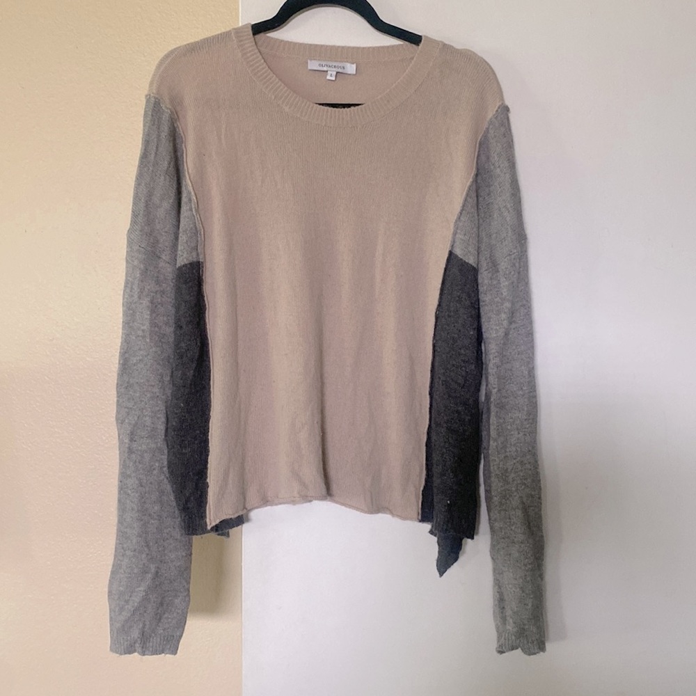 Boutique stylish color block sweater